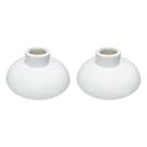 Kit C/2 - Plafonier Pvc Perlex Branco Redondo Soquete Por...