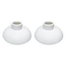 Kit C/2 - Plafonier Pvc Perlex Branco Redondo Soquete Por...