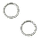 Kit C/2 Porta Grelha Ralo Redondo 15x15 Suporte Cromado Inox