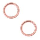 Kit C/2 Porta Grelha Ralo Redondo 15x15 Suporte Inox Rose