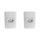 Kit C/2 - Sistema Perlex Branca (1 Tomada 10A) 3011Br Kit C/2 - Sistema Perlex Branca (1 Tomada 10A) 3011Br