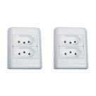 Kit C/2 - Sistema Perlex Branca (2 Tomadas 10/10A) 3011/11Br