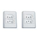 Kit C/2 - Sistema Perlex Branca (2 Tomadas 10/10A) 3011/11Br