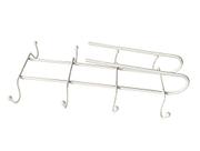 Kit c 2 Suportes para Xícaras e Utensílios 8 Ganchos Metal Branco Encaixe em Prateleira Organizador de Cozinha Sem Furo 28cm