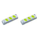 Kit C/2 - Tomada Barra Fiolux 2P+T. 20A. Tripla Cinza/Verde