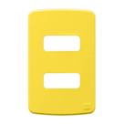 Kit c/ 2 tomada dupla 10a c/ placa 4 x 2 amarelo composé weg