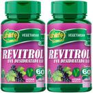 Kit C/ 2 Un Semente de Uva Revitrol Resveratrol 500mg 120 Caps Unilife