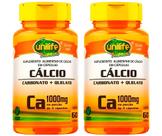 KIT C/2 Un. Suplemento Cálcio Quelato Ca Puro Vegan 60 Cápsulas - Unilife