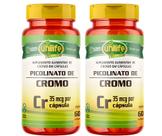 KIT C/2 Un. Suplemento Picolinato De Cromo 500mg Vegan 60 Cápsulas - Unilife