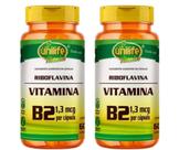 KIT C/2 Un. Suplemento Riboflavina Vitamina B2 1,3mg 60 Cápsulas - Unilife