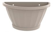 Kit c/ 2 Vaso De Parede Meia Lua M Com Prato Palha Uninjet Kit c/ 2 Vaso De Parede Meia Lua M Com Prato Palha Uninjet