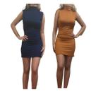 Kit c/2 Vestidos Gola Alta Canelado Kit c/2 Vestidos Gola Alta Canelado