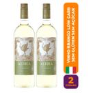 Kit c/ 2 Vinho Branco Vegano Toscana Low Carb Sem Açúcar Sem Glúten 750ml Alibea