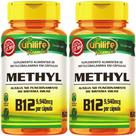 KIT C/2 Vitamina B12 Metilcobalamina 60 Caps Vegano Unilife