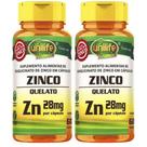 KIT C/2 Zinco Quelato Puro 28mg 120 Cáps - Unilife KIT C/2 Zinco Quelato Puro 28mg 120 Cáps - Unilife