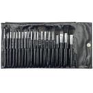 Kit C/20 Pincéis P/ Maquiagem Preto Kp20 Macrilan com Estojo