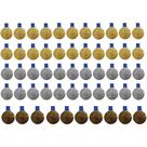Kit C/22 Medalhas Ouro + 22 Medalhas Prata + 10 Medalhas Bronze M36 Honra ao Mérito C/Fita Azul