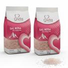 Kit c/ 2und Sal Rosa Himalaia Fino Q-VITA Pacote 1Kg