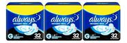 Kit C/3 Absorvente Always Noturno Seca C/ Abas 32unid