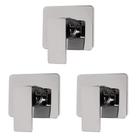 Kit C/3 Acabamentos Registro Mono Comando Base Docol Cromado