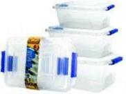 Kit C/ 3 Caixas Organizadoras Tampa Trava 1,5L 2,5L e 5L - 111845 - Ercaplast Kit C/ 3 Caixas Organizadoras Tampa Trava 1,5L 2,5L e 5L - 111845 - Ercaplast