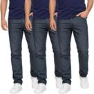 Kit C/3 Calças Jeans Masculina para Trabalho 100% Algodão Reforçada Premium