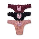 Kit c/ 3 Calcinha com Renda e Transparência Lut Lingerie