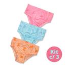 Kit c/ 3 Calcinha Infantil com Desenhos Sortidos Dondoka
