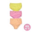 Kit c/ 3 Calcinha Senhora de Algodão Cores Sortidas Dondoka