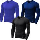 Kit C/ 3 Camisas de Compressão Térmica Stigli Pro Proteção FPU 50+ Manga Longa