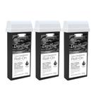 Kit c/3 Ceras Depilatória Negra Refil Roll On Depilflax 100g
