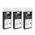 Kit c/3 Ceras Depilatória Negra Refil Roll On Depilflax 100g