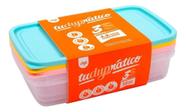 Kit c/ 3 Conjunto de 3 Potes Hermetico Denver Dup - 1,2L