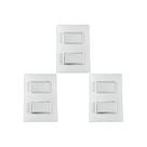 Kit C/3 - Conjunto Ilumi Vivaz Branco Com Placa 1 Simples...