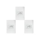 Kit C/3 - Conjunto Ilumi Vivaz Branco Com Placa 1 Tomada ...