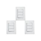 Kit C/3 - Conjunto Ilumi Vivaz Branco Com Placa 3 Simples...
