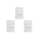 Kit C/3 - Conjunto Peesa Alfa 1502A 1 Interruptor Simples...