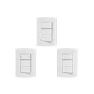 Kit C/3 - Conjunto Peesa Alfa 1507A 3 interruptores Simpl...