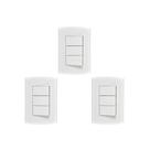 Kit C/3 - Conjunto Peesa Alfa 1507A 3 interruptores Simpl...