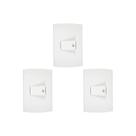 Kit C/3 - Conjunto Peesa Alfa 1512 1 Interruptor Camp.Branco Kit C/3 - Conjunto Peesa Alfa 1512 1 Interruptor Camp.Branco