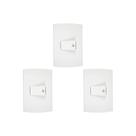 Kit C/3 - Conjunto Peesa Alfa 1512 1 Interruptor Camp.Branco