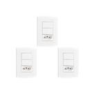 Kit C/3 - Conjunto Peesa Alfa 1548B 2 interruptores Par.T...