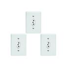 Kit C/3 - Conjunto Perlex''Branca''Com Placa(1Tomada 10A) 2311 Kit C/3 - Conjunto Perlex''Branca''Com Placa(1Tomada 10A) 2311