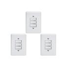 Kit C/3 - Conjunto Perlex''Branca''Com Placa(2Simples+1Pa...