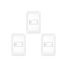 Kit C/3 - Conjunto Pial Pop 4X2 Branco Com Placa (1Bipola...
