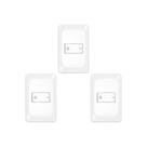 Kit C/3 - Conjunto Pial Pop 4X2 Branco Com Placa (1Bipola...