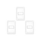 Kit C/3 - Conjunto Pial Pop 4X2 Branco Com Placa (1Campai...