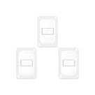 Kit C/3 - Conjunto Pial Pop 4X2 Branco Com Placa (1Parale... Kit C/3 - Conjunto Pial Pop 4X2 Branco Com Placa (1Parale...