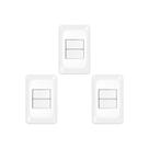 Kit C/3 - Conjunto Pial Pop 4X2 Branco Com Placa (1Simple...