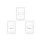 Kit C/3 - Conjunto Pial Pop 4X2 Branco Com Placa (1Simple...